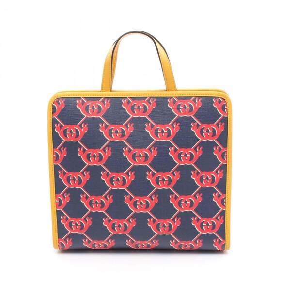 GUCCI Authentic Red Leather Tote Bag